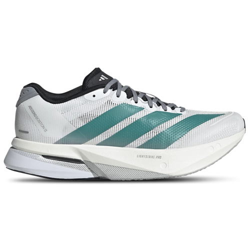 10001 (1) Adidas Adizero Boston 13 White Pure Teal - Image 1
