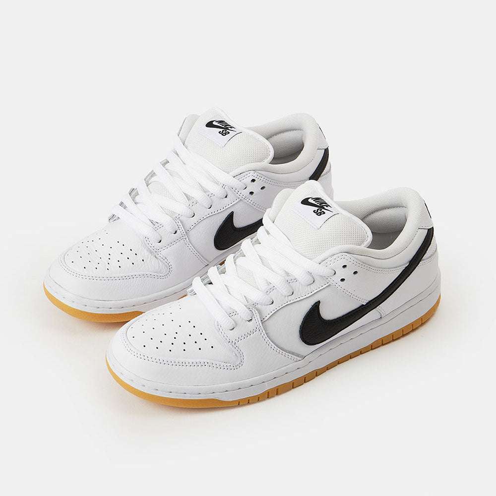 NikeSBDunkLowWhite_GumLightBrown_1 Nike SB Dunk Low White & Gum Light Brown - Image 1