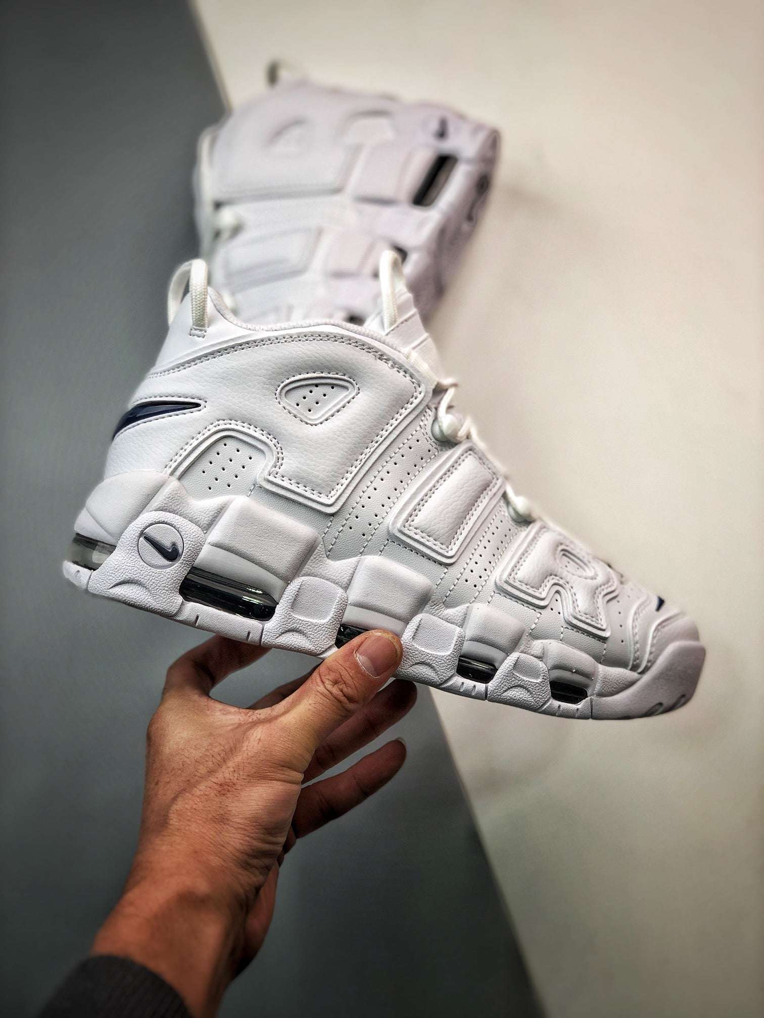 nike-air-more-uptempo-white-navy.jpg Nike Air More Uptempo White Navy - Image 1